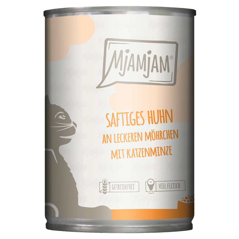 Sparpaket MjAMjAM 24 x 400 g - saftiges Huhn an leckeren Möhrchen von MjAMjAM