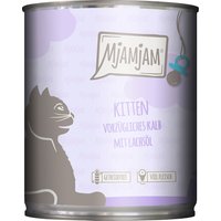 Sparpaket MjAMjAM Kitten 24 x 800 g - vorzügliches Kalb mit Lachsöl von MjAMjAM