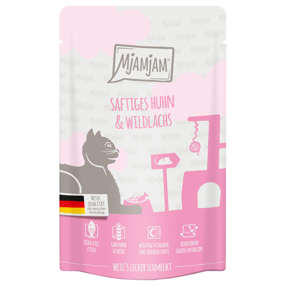 Sparpaket MjAMjAM Quetschie 24 x 125 g - saftiges Huhn und Wildlachs von MjAMjAM