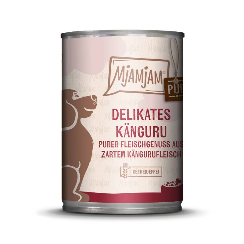 Sparpaket MjAMjAM purer Fleischgenuss 12 x 400 g - delikates Känguru pur von MjAMjAM