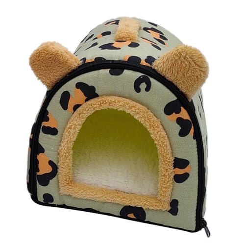 Hamsterbett Haus Kleintierversteck Winter Warm Spielzelt Bettwäsche Lebensraum Dekor für Eichhörnchen Chinchillas Hamster Versteck Haus für kleine Haustiere von Mjaie