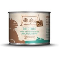 MjAMjAM Nassfutter Katze Adult, Purer Fleischgenuss 6x200 g Pute von MjAMjAM