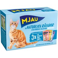 Mjau Cat Pouch 12 x 85 g - Mix Fisch & Fleisch Menü in Gelee (4 Sorten gemischt) von Mjau