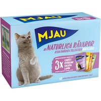 Mjau Cat Pouch 12 x 85 g - Mix Fleisch Menü in Gelee (4 Sorten gemischt) von Mjau