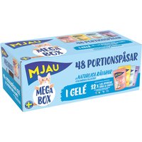 Mjau Multibox 48 x 85 g - Mix in Gelee (Rind, Hühnchen, Garnelen, Lachs) von Mjau