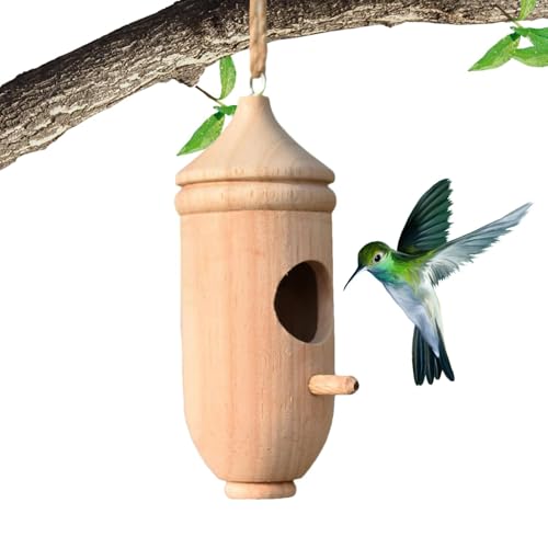 Mkiujhn Kolibri-Haus aus | Kleines Vogelhaus Kolibri Futterspender | Kolibri Nest mit Seil Kolibri Nisthaus für Fenster Garten Outdoor Haus von Mkiujhn