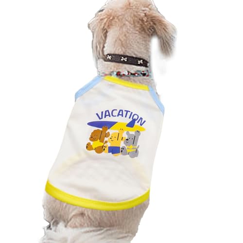 Mkiujhn Sommer-Hunde-Outfits, Hunde-Shirts - Süßes Hundekleid aus Baumwolle für Frühlingshunde-Outfits | Haustierkleidung, weiches und atmungsaktives süßes Hundekleid, Katzenkleider für Hunde, Katzen, von Mkiujhn