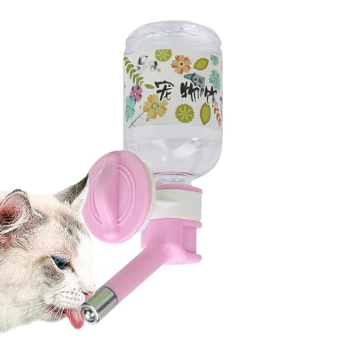 Mkiujhn Tropffreie Wasserflaschen für Hunde, automatische Trinkflasche für Hunde | Auslaufsichere, von oben befüllbare Futterflaschen für Haustierkäfige | Haustier-Wasserflaschenspender für Hamster, von Mkiujhn