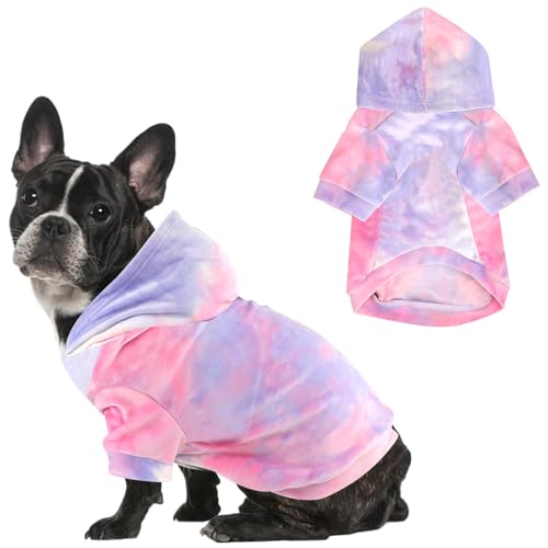 Mklhgty Batik-Kapuzenpullover für Hunde und Katzen, für kaltes Wetter von Mklhgty