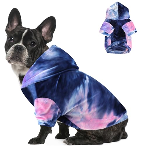 Mklhgty Batik-Kapuzenpullover für Hunde und Katzen, für kaltes Wetter von Mklhgty