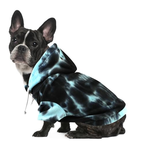 Mklhgty Tie Dye Hundekleidung Hoodie Haustier Wintermantel Welpen Sweatshirts für kleine Hunde Junge Mädchen von Mklhgty