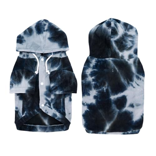 Mklhgty Tie Dye Hundekleidung Hoodie Haustier Wintermantel Welpen Sweatshirts für kleine Hunde Junge Mädchen von Mklhgty