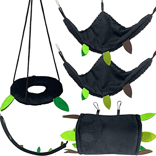 Mllepjdh 5 Stück/Set Hamster-Hängematte, Tunnel, Seilbahn-Schaukel für kleine Haustiere, Rennmäuse Mllepjdh 5 Stück/Set Hamster-Hängematte, Tunnel, Seilbahn-Schaukel für kleine Haustiere, Rennmäuse von Mllepjdh