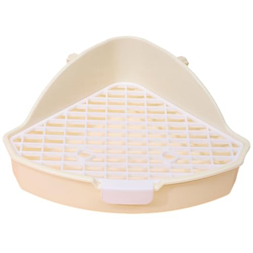 Mllepjdh Hamster Katzentoilette Töpfchentraining Toilette Haustier Käfig Streu Bettwäsche Box Anti-Verschütten Kaninchen Toilette Tablett für Kleintiere Haustier Toilette, Weiß von Mllepjdh