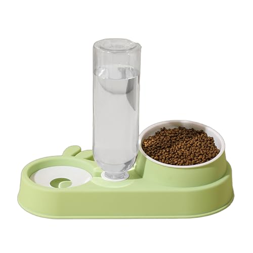 Mllepjdh Katzen Schüssel Automatischer Futternapf Schüssel Set Doppel Futter Wasserspender Schüssel Haustier Wasser Futternapf Haustier Futter und Wasserspender Set von Mllepjdh