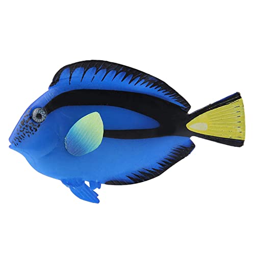 Mllepjdh Künstliche Fische für Aquarium, Silikon, schwimmend, beweglich, mit Leuchteffekt, Ornamente für Fische als Dekoration, helle Farbe, künstliche Fi von Mllepjdh