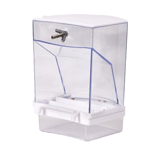 Mllepjdh Vogelfutterbox Staubdichter Futterspender Spritzschutz Papageien Futter Futterspender Vögel Käfig Schraube Feeder Clear Food Container Futterschale für Vögel von Mllepjdh