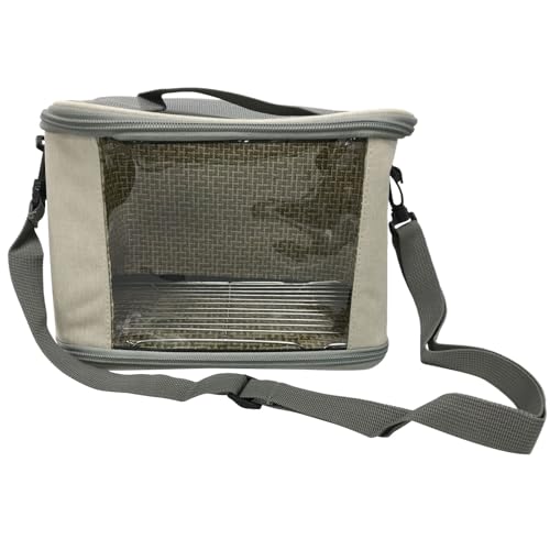 Mllepjdh Vogelkäfig Eichhörnchen Reisetasche Faltbare Tragbare Tasche für Kleine Vogel Papagei mit Transparentem Fenster Vogel Reisetasche Sitzstange Vogel Reisetasche Klein von Mllepjdh