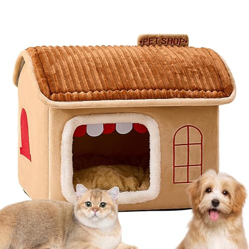 Easy-Clean Cat House, Eco-Friendly Cat House Kit, Stylish Indoor Cat Shelter, Cat House for Small Pets, Foldable Cat Bed House, Winter Shelter for Indoor Cats von Mlllokfki