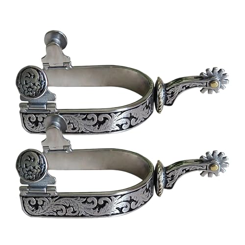 Mlllokfki Beautiful Western Spurs, Cowboy Riding Spurs, Horse Riding Accessories, Horse Roping Spurs, Western Gear Accessories, Functional Riding Equipment for Farms Ranches von Mlllokfki