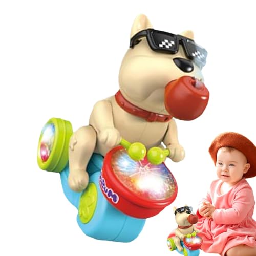 Mlllokfki Drumming Dog Toy, Interactive Dog Drum Toy, Engaging Pet Drum Toy, Musical Dog Drumming Toy, Spraying Musical Drumming Dog, Electric Musical Train Kids Toys for Boys, Home, Kids von Mlllokfki