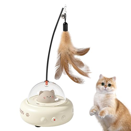 Mlllokfki Electric Interactive Cat Toy, Cat Toys with Feather, Cat Teaser Wand, Rechargeable Electric Cat Toy, Sensing Pet Toys, Chasing Cat Toy, Hunting Interactive Toy, Automatic Cat Teaser, von Mlllokfki