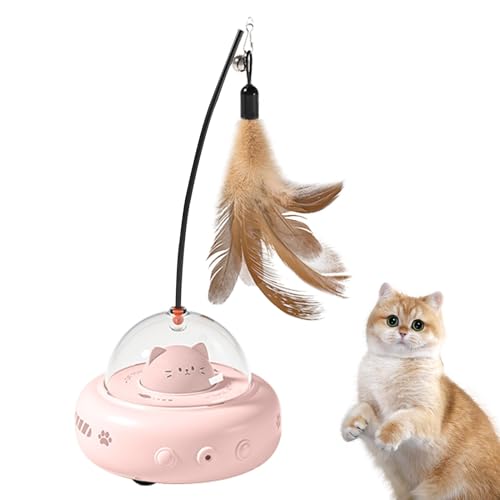 Mlllokfki Electric Interactive Cat Toy, Cat Toys with Feather, Cat Teaser Wand, Rechargeable Electric Cat Toy, Sensing Pet Toys, Chasing Cat Toy, Hunting Interactive Toy, Automatic Cat Teaser, von Mlllokfki