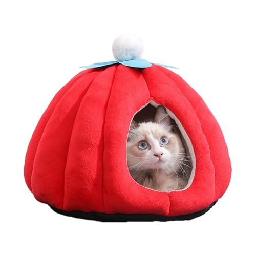 Mlllokfki Katzenbett, Haustierbett, süßer, Höhle für Katzen, Halloween, niedlich, Hundehütte, halbgeschlossenes Zelt von Mlllokfki