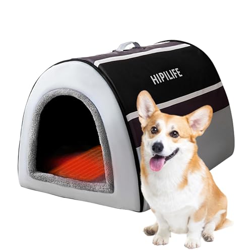 Mlllokfki Katzenbett für den Innenbereich, zusammenklappbar, Spong Pets Sofa Dog Cave Bed | Abnehmbares Katzenbett mit abnehmbarer Halterung für Katzen, Welpen, Haustiere von Mlllokfki