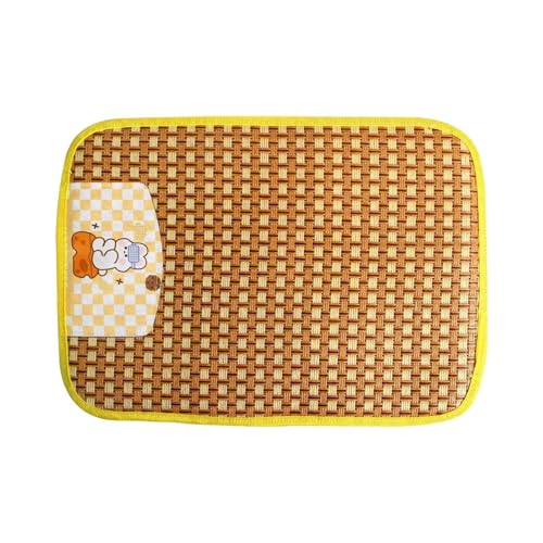 Mlllokfki Kühlmatte für Hunde, Kühlkissen für Hunde, Kühldecke Cool Pet Pad, Haustier-Kühlmattenkissen, rutschfeste Katzenkühlmatte, Rattan-Hundekühlkissen, Heimtierbedarf für Hunde und Katzen von Mlllokfki