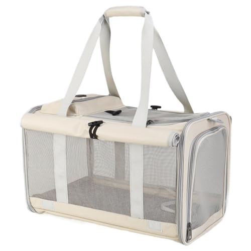 Mlllokfki Leichte Welpenbox | Bequemer Katzenkäfig | Ausziehbare Faltbare Hundebox, verstellbare Haustier-Tasche, 17,72 x 11,42 x 11,42 Zoll für Reisen im Auto von Mlllokfki