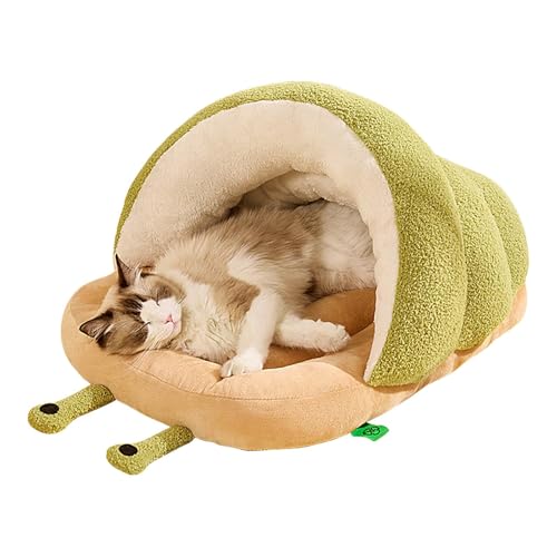 Mlllokfki Plush Cat Hideaway, niedliches Hundebett, warmes Haustierbett, kreatives Pet, Snail Shaped Cat Bed, Soft Cuddle Cave, Cat and Puppy Bed, Comfy Pet Shelter, Stylish Cat Cave, von Mlllokfki