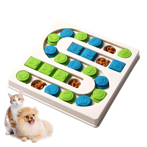 Mlllokfki Puzzle-Futterspender für Hunde, Puzzle-Spielzeug für Hunde - Langsam fressendes Hunde-Puzzlespielzeug | Rutschfester Puzzle-Napf, interaktives Hundespielzeug, Hunde-Anreicherungsspielzeug von Mlllokfki