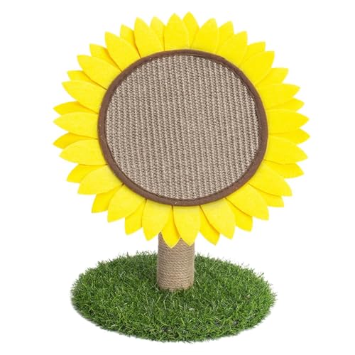 Mlllokfki Small Cat Tree, Kitten Scratch Furniture, Sisal Covered Posts, Sunflower Cat Furniture, Cat Scratcher Tree, Small to Medium Cats, Interactive Cat Toy, Cozy Cat Lounge for Cats von Mlllokfki