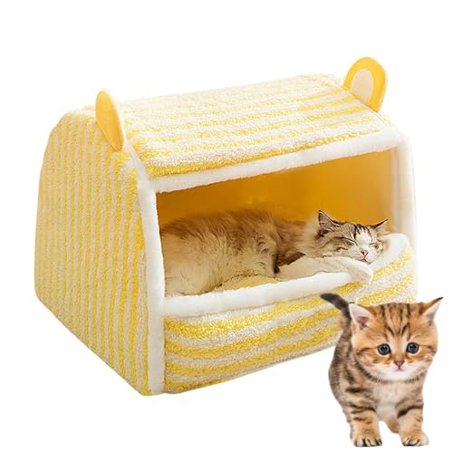 Mlllokfki Warmes Schlafbett für Hunde, Katzenbett für kaltes Wetter, zusammenklappbares Katzenhaus, langlebiges Haustierbett, weiches Hundebett, für Winter, leichte Katze, Schlafsack, Outdoor, von Mlllokfki