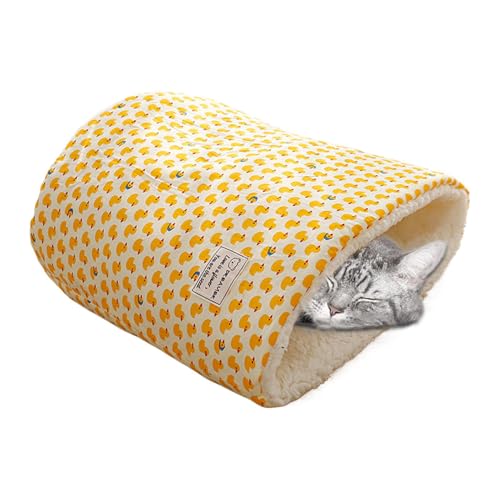 Mlllokfki Winter Cat Sleeping Bag | Round Barrel-Shaped Nest Bed für Katzen | Cozy and Soft Pet Sack für kleine Tiere für ultimativen Komfort und Warmth von Mlllokfki