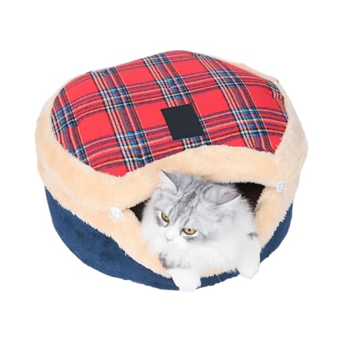 Soft Cat Hideaway, Snuggly Cat Retreat, Removable Cat Cover, Stylish Cat Bed, Indoor Cat Nest, Warm Pet Hideaway, Cat Nest Bed, Multi-Function Cat Bed, Cat Bed Detachable, Plush Pet Nest, Relaxing Cat von Mlllokfki