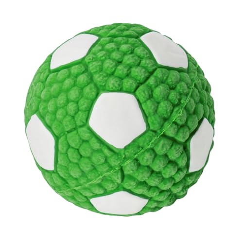 Unzerstörbarer Fußball | Tough Puppies Fußball | Hüpfender, quietschender Ball, robuste Welpenbälle, hüpfende, quietschende Hundebälle, stabile Welpenbälle, interaktives Kauspielzeug für Training, Spi von Mlllokfki