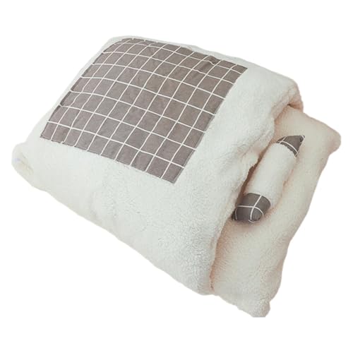 Winterschlafsack für Katzen für vielseitigen Gebrauch, Hundebett aus atmungsaktivem Material, Plüschtierbett aus waschbarem Stoff, Katzen-Kuschelsack mit isolierender Dicke 21,65 x 15,7 cm von Mlllokfki