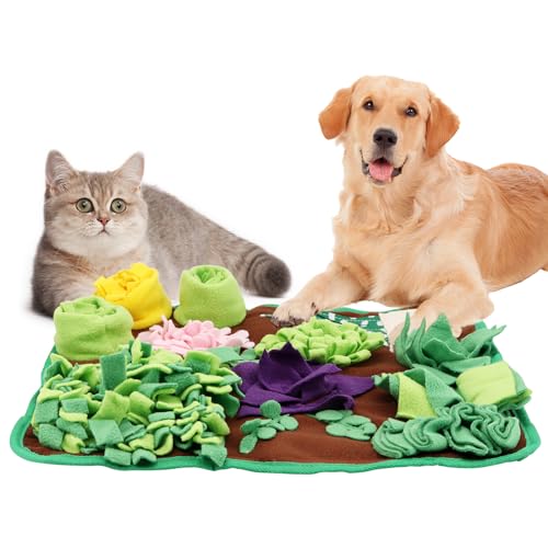 MoYouno Schnüffelteppich Für Hunde,Riechen Trainieren Futtermatte,Schnüffelmatte,Waschbar Hundespielzeug,interaktives Fütterungsspiel,Ideal für alle Hunderassen und Größen (Grünes Khaki) von MoYouno