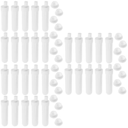 Mobestech 30 Stück Bunte Plastikflaschen Für Ätherische Öle Bimsstein Für Füße Röhrchen Für Die Nase Für Ätherische Öle Duftminze Weißer Splitter von Mobestech