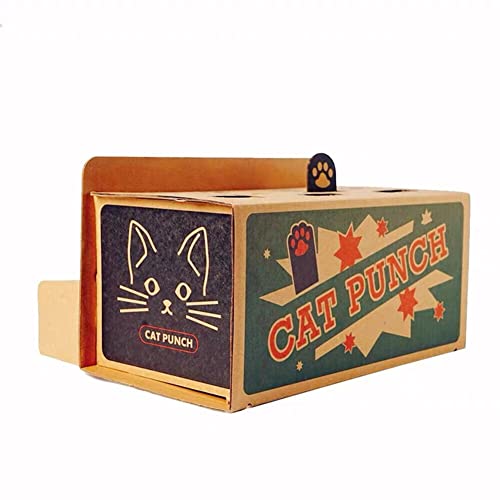 Mochalight Karton Interaktives Maulwurf-Mäuse-Spiel Spielzeug DIY Pop-Up-Puzzle-Übungs-Trainingsspielzeug Katzen-Kratz-Spielzeug Heimtierbedarf Katzen-lustiges Spielzeug Interaktive Puppe von Mochalight