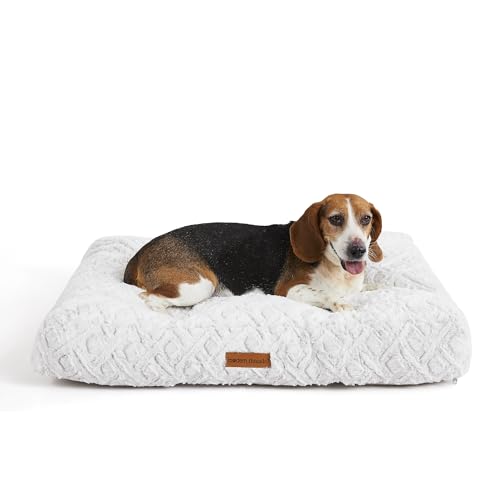 Modern Threads Ultra Plush Orthopädisches Memory-Foam-Kissenbett für große Hunde mit stützender Füllung und stilvollem Strukturiertem Design, Grau von Modern Threads