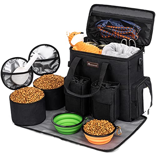 Von Fluggesellschaften zugelassene Hundetasche mit 2 Leckerli-Trainingstaschen, Hunde-Tragetasche für Wochenende, Reisezubehör und Zubehör von Modoker