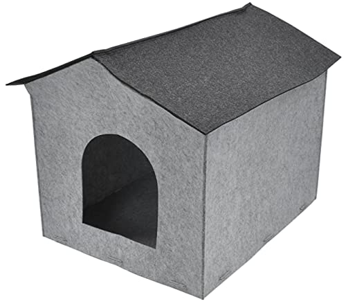 Möbelbörse Hundehaus Hundehütte Katzenhöhle Katzenhaus Katzenhütte Hundebett Haustier Höhle aus Filz für Katzen & Hunde - 44x40x49cm von Möbelbörse