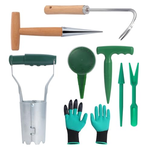 Moendergo Bulb Planting Garten Handwerkzeug Pflanze Blume Seed Dispenser Seed Aussaat Garten Sämlinge Dibber Widger Pflanzwerkzeug für Garten Gewächshaus (A) von Moendergo