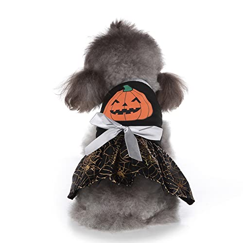 Mogoko Kürbis-Hundekostüme, Halloween-Kostüm, Spinnennetz, Kürbis, Tutu, Welpen, Hundekleid, Katzen-Kostüme von Mogoko