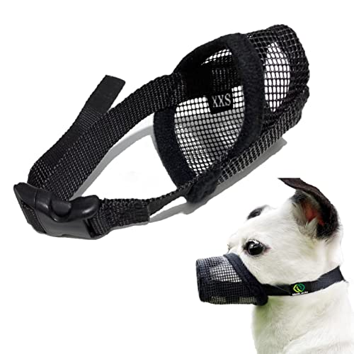 Pet Supply Quick Fit Hundemaulkorb mit verstellbaren Trägern, schwarzes Nylon, XXS XS S M L XL XXL (schwarzes Netzgewebe, XS) von MoiiLavin