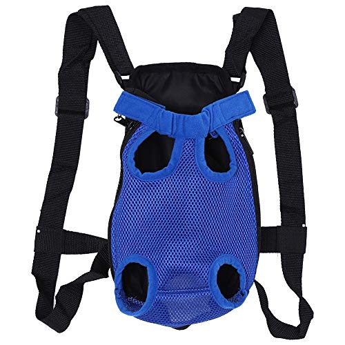 Hunderucksack, freihändiger Hundetragerucksack, verstellbare Haustier-Reisetasche, Haustier-Tragerucksack, tragbarer Haustier-Rucksack für Katzen (klein, blau) von Mokernali