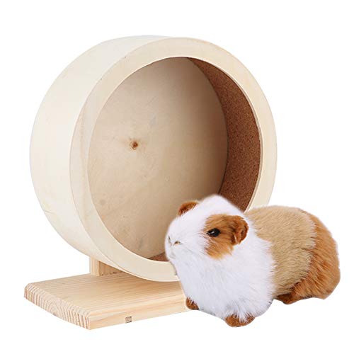 Laufrad für Hamster Holz, Leises Hamsterrad aus Holz, Holzübungsrad für Hamster, 15 cm, Bequem zum Klettern, Haustier-Übungsrad, für kleine Haustiere wie Hamster und Rennmäuse(S) von Mokernali